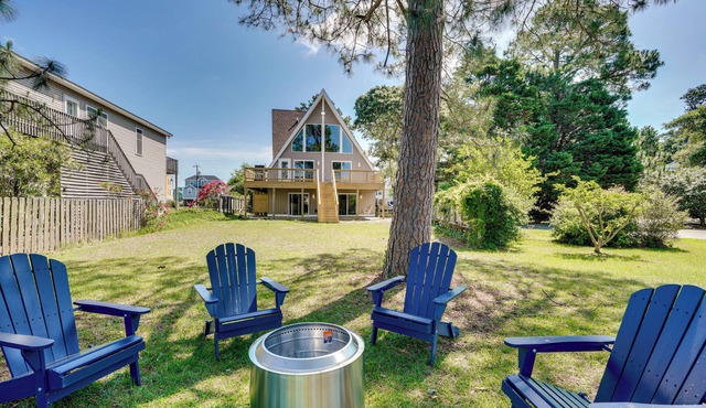 Private Dock & Beach Access: Kill Devil Hills Home